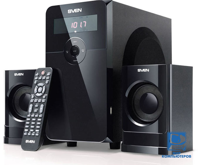 Акустическая система SVEN MS-2000 (2.1) (2x11W + 1x18W) USB/SD/RC/FM Black